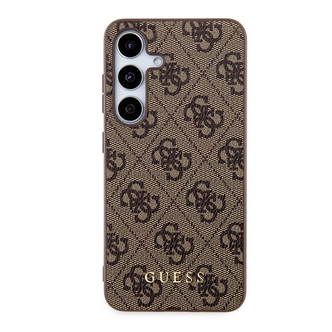 Husa pentru  Samsung Galaxy S24 Guess - Hardcase 4G Series - maro inchis