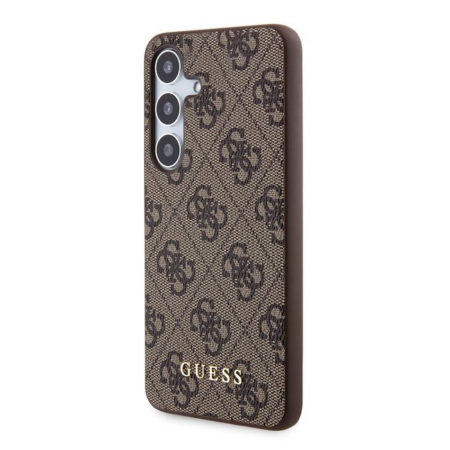 Husa pentru  Samsung Galaxy S24 Guess - Hardcase 4G Series - maro inchis