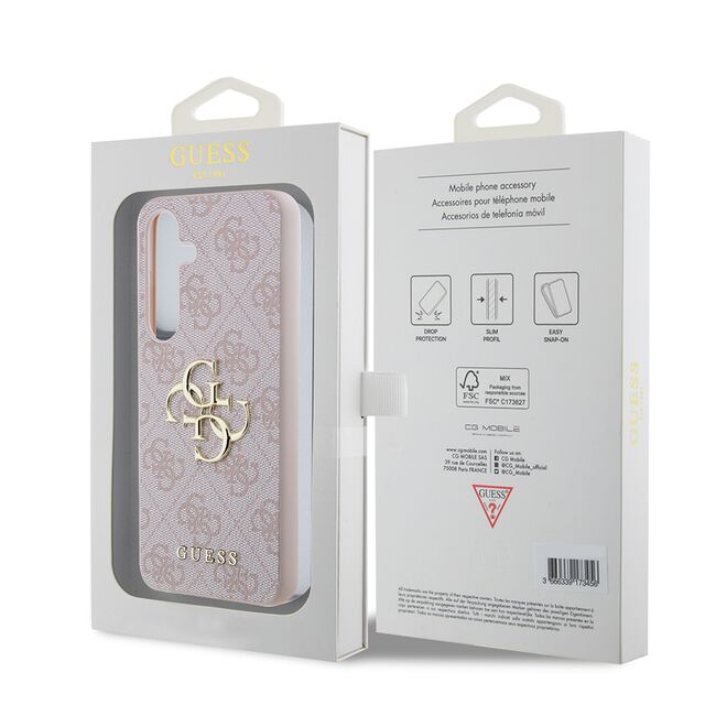 Husa pentru  Samsung Galaxy S24 Guess - Hardcase 4G Series - roz