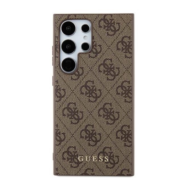 Husa pentru  Samsung Galaxy S24 Ultra Guess - Hardcase 4G Series - maro