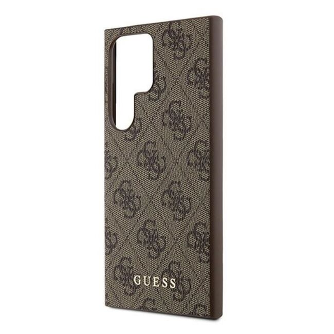 Husa pentru  Samsung Galaxy S24 Ultra Guess - Hardcase 4G Series - maro