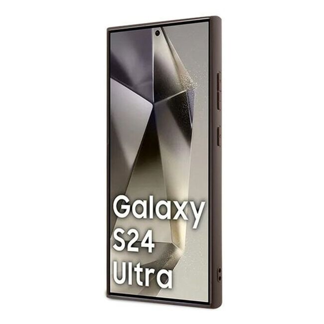 Husa pentru  Samsung Galaxy S24 Ultra Guess - Hardcase 4G Series - maro