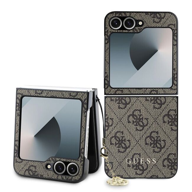 Husa pentru  Samsung Galaxy Z Flip 6 cu Guess - Hardcase 4G Series - maro