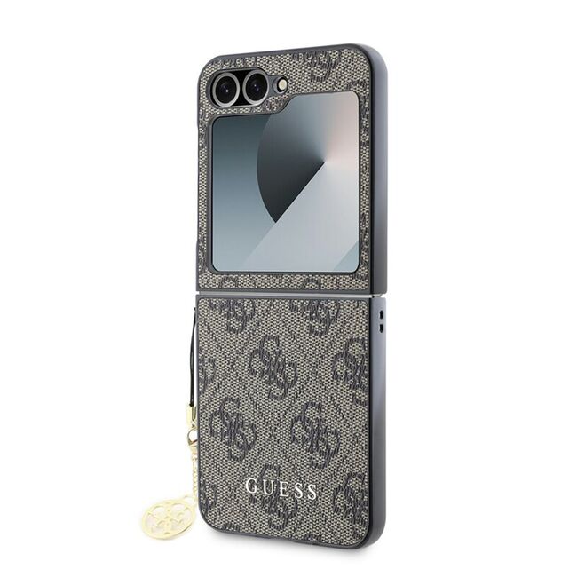 Husa pentru  Samsung Galaxy Z Flip 6 cu Guess - Hardcase 4G Series - maro