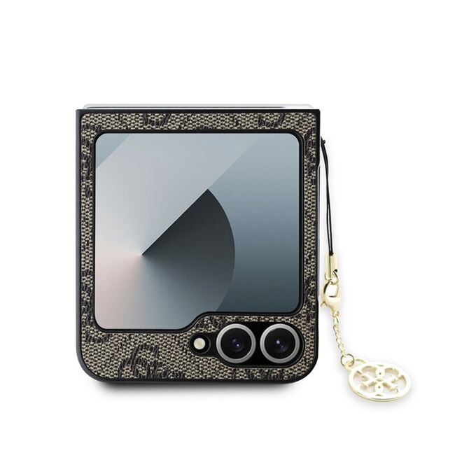 Husa pentru  Samsung Galaxy Z Flip 6 cu Guess - Hardcase 4G Series - maro