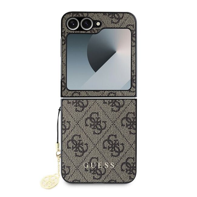 Husa pentru  Samsung Galaxy Z Flip 6 cu Guess - Hardcase 4G Series - maro