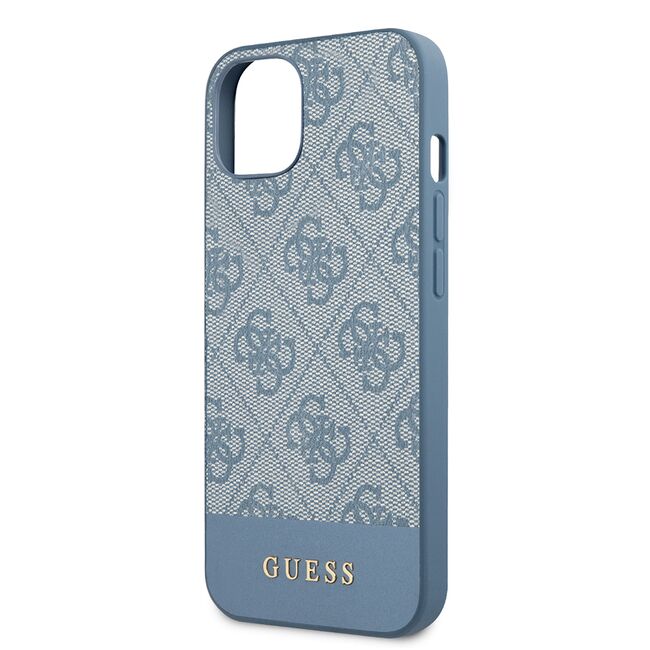 Husa pentru  iPhone 15 Guess - Hardcase 4G Series - albastru deschis