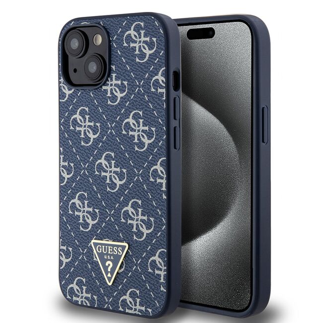 Husa pentru  iPhone 15 Guess - Hardcase 4G Series - albastru