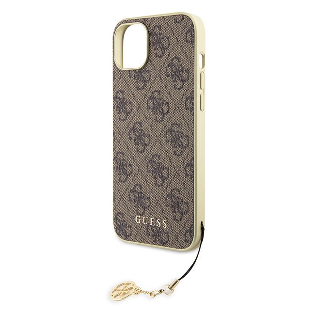 Husa pentru  iPhone 15 Guess - Hardcase 4G Series - maro inchis