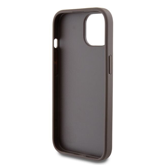 Husa pentru  iPhone 15 Guess - Hardcase 4G Series - maro
