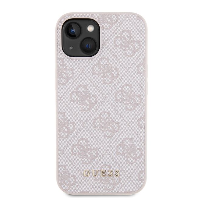 Husa pentru  iPhone 15 Guess - Hardcase 4G Series - roz neon
