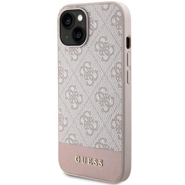 Husa pentru  iPhone 15 Guess - Hardcase 4G Series - roz