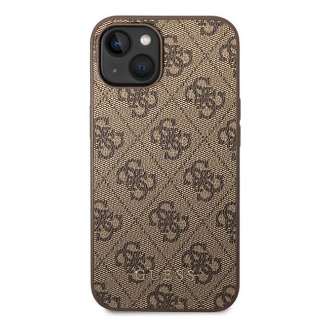 Husa pentru  iPhone 15 Plus Guess - Hardcase 4G Series - maro