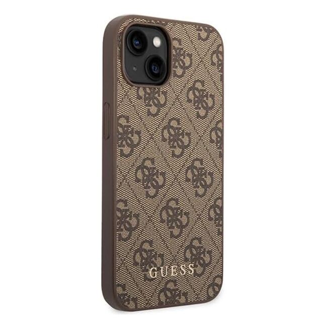 Husa pentru  iPhone 15 Plus Guess - Hardcase 4G Series - maro