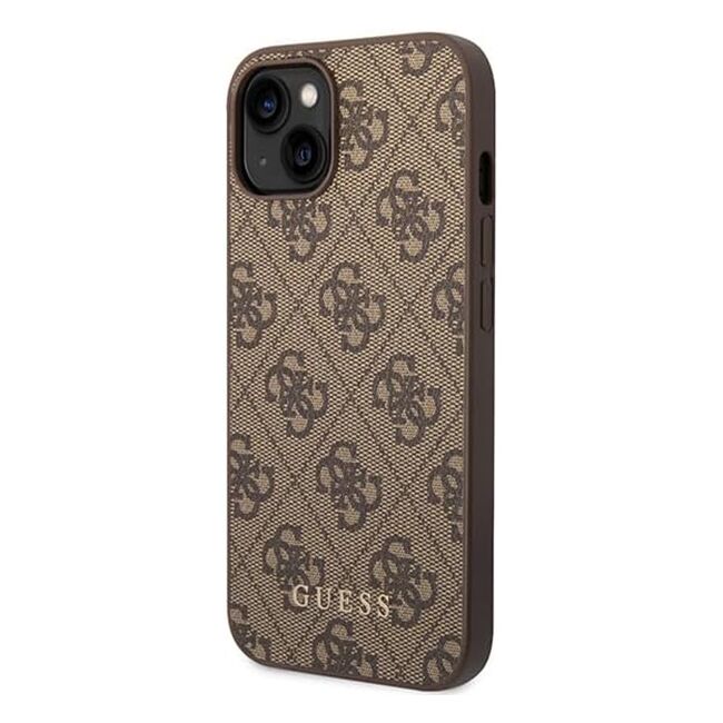 Husa pentru  iPhone 15 Plus Guess - Hardcase 4G Series - maro