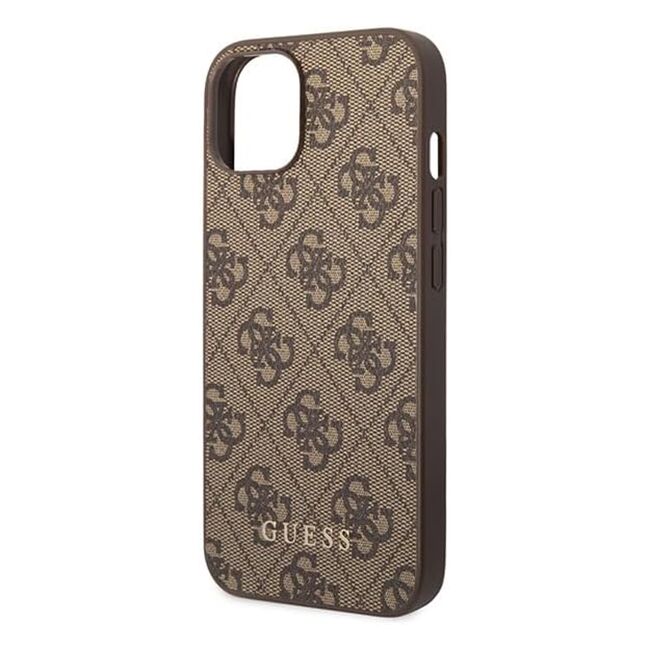 Husa pentru  iPhone 15 Plus Guess - Hardcase 4G Series - maro