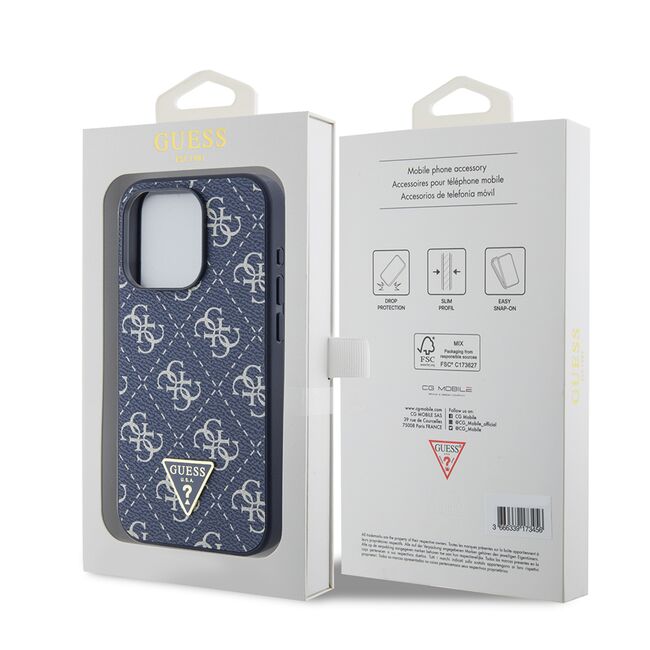 Husa pentru  iPhone 15 Pro Guess - Hardcase 4G Series - albastru