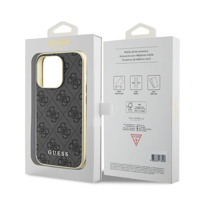 Husa pentru  iPhone 15 Pro Guess - Hardcase 4G Series - grey