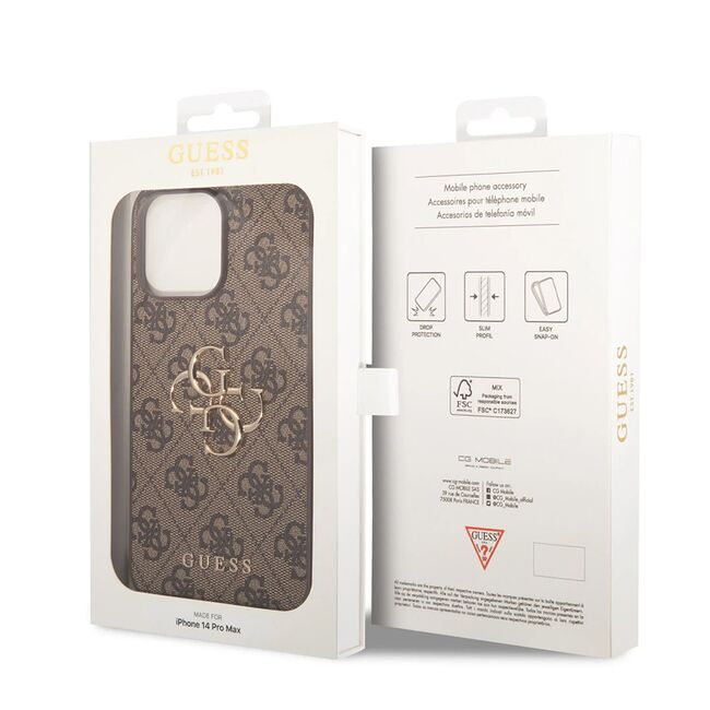 Husa pentru  iPhone 15 Pro Guess - Hardcase 4G Series - gri grafit