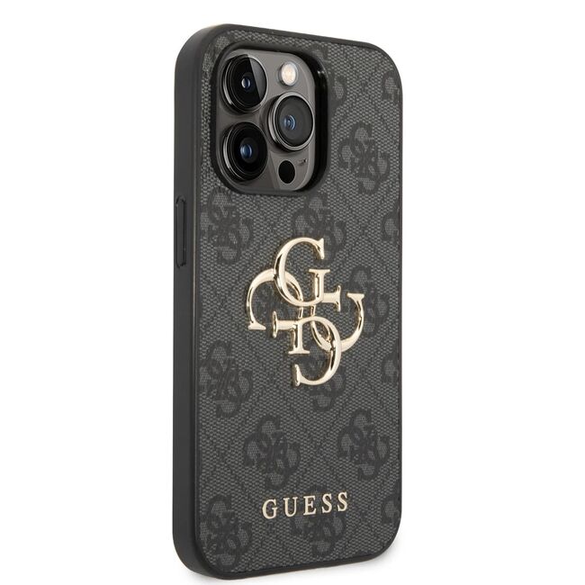 Husa pentru  iPhone 15 Pro Guess - Hardcase 4G Series - gri mat