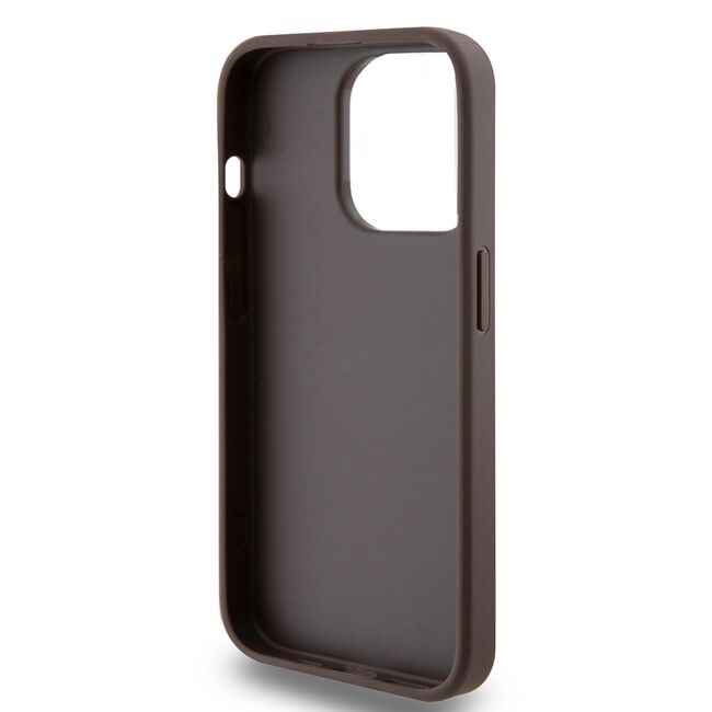 Husa pentru  iPhone 15 Pro Guess - Hardcase 4G Series - maro deschis