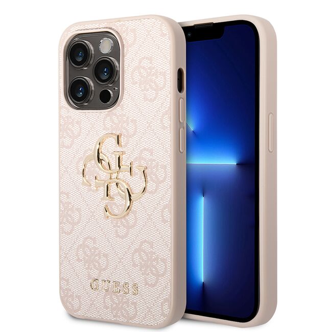 Husa pentru  iPhone 15 Pro Guess - Hardcase 4G Series - roz pudrat