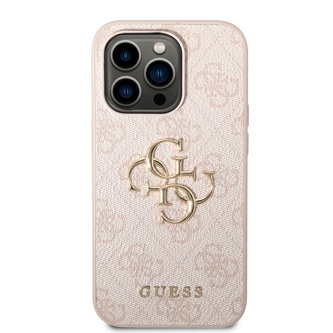 Husa pentru  iPhone 15 Pro Guess - Hardcase 4G Series - roz pudrat