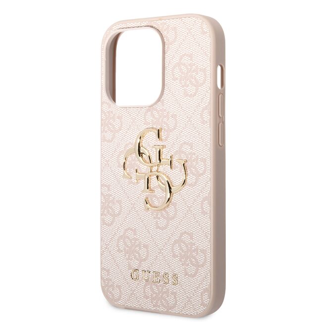 Husa pentru  iPhone 15 Pro Guess - Hardcase 4G Series - roz pudrat