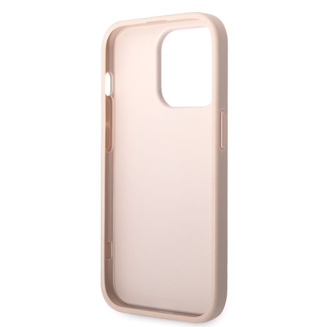 Husa pentru  iPhone 15 Pro Guess - Hardcase 4G Series - roz pudrat