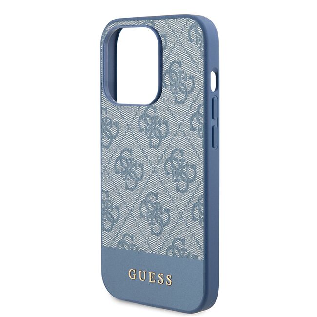 Husa pentru  iPhone 15 Pro Max Guess - Hardcase 4G Series - albastru deschis