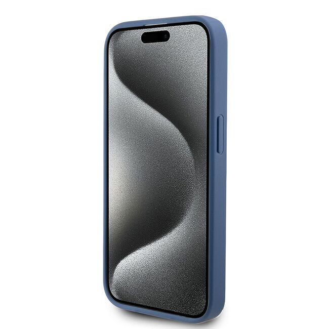 Husa pentru  iPhone 15 Pro Max Guess - Hardcase 4G Series - albastru deschis