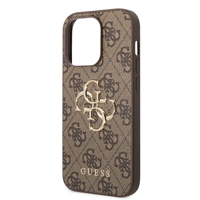 Husa pentru  iPhone 15 Pro Max Guess - Hardcase 4G Series - maro deschis