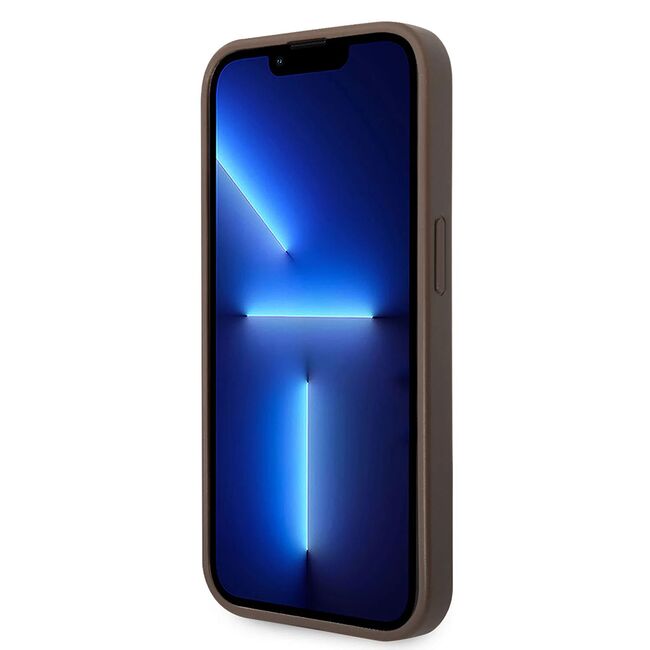 Husa pentru  iPhone 15 Pro Max Guess - Hardcase 4G Series - maro deschis