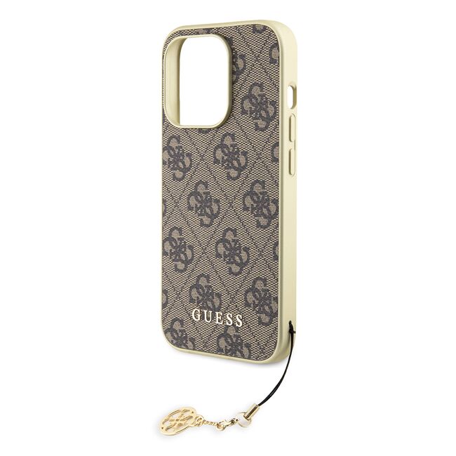 Husa pentru  iPhone 15 Pro Max Guess - Hardcase 4G Series - maro inchis