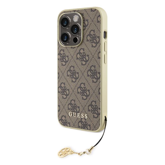 Husa pentru  iPhone 15 Pro Max Guess - Hardcase 4G Series - maro inchis