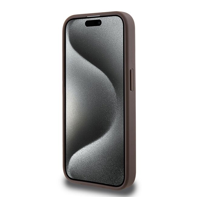 Husa pentru  iPhone 15 Pro Max Guess - Hardcase 4G Series - maro