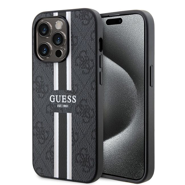 Husa pentru  iPhone 15 Pro Max Guess - Hardcase 4G Series - negru denim
