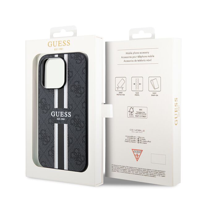 Husa pentru  iPhone 15 Pro Max Guess - Hardcase 4G Series - negru denim