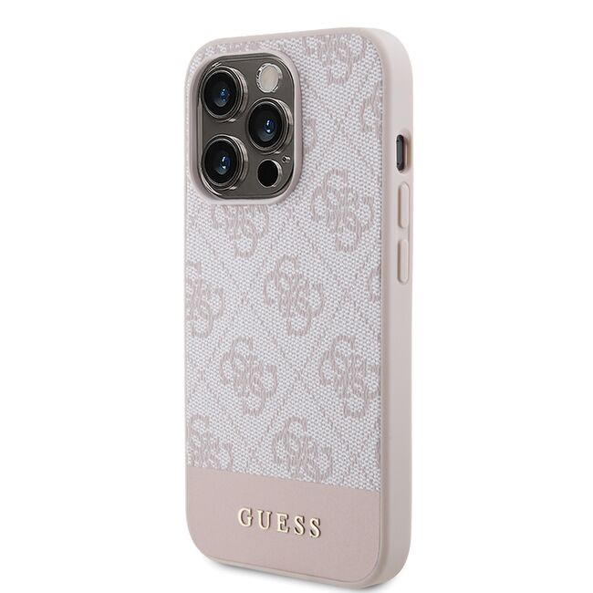 Husa pentru  iPhone 15 Pro Max Guess - Hardcase 4G Series - roz neo