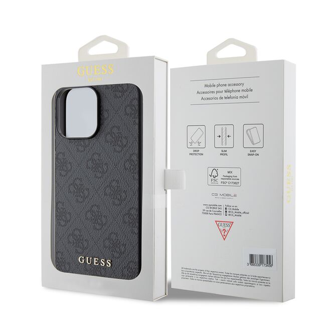 Husa pentru  iPhone 15 Pro Max cu MagSafe Guess - Hardcase 4G Series - gri