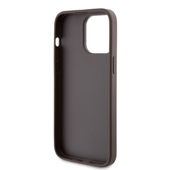 Husa pentru  iPhone 15 Pro Max cu MagSafe Guess - Hardcase 4G Series - maro inchis