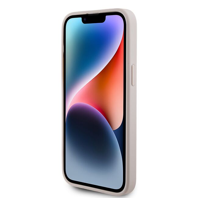 Husa pentru  iPhone 15 Pro Max cu MagSafe Guess - Hardcase 4G Series - roz neon