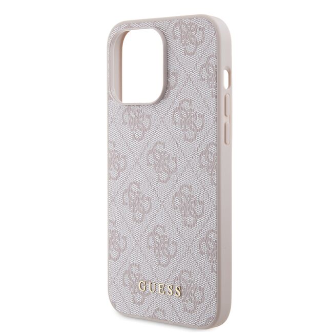 Husa pentru  iPhone 15 Pro Max cu MagSafe Guess - Hardcase 4G Series - roz neon