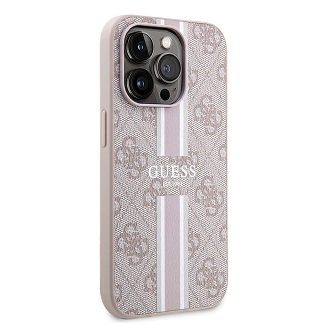 Husa pentru  iPhone 15 Pro Max cu MagSafe Guess - Hardcase 4G Series - roz