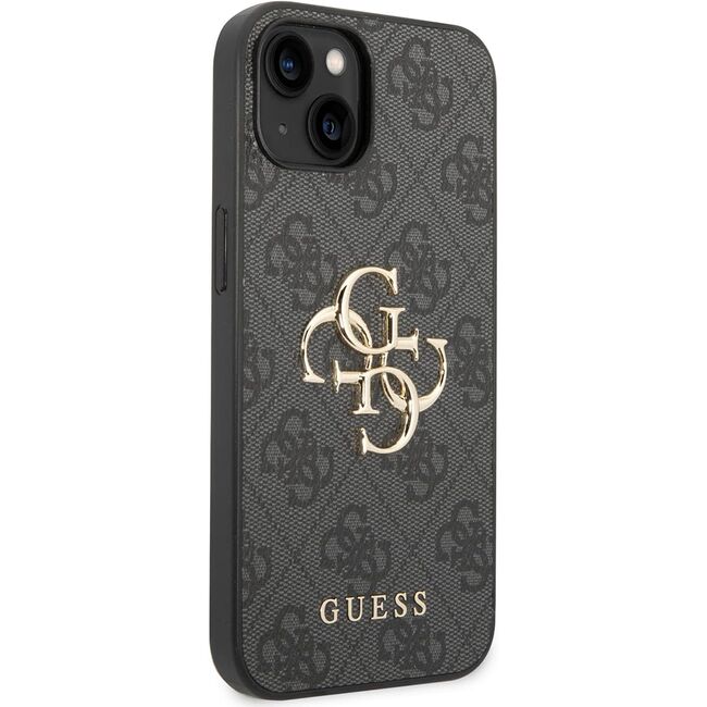 Husa pentru  iPhone 15 cu MagSafe Guess - Hardcase 4G Series - gri