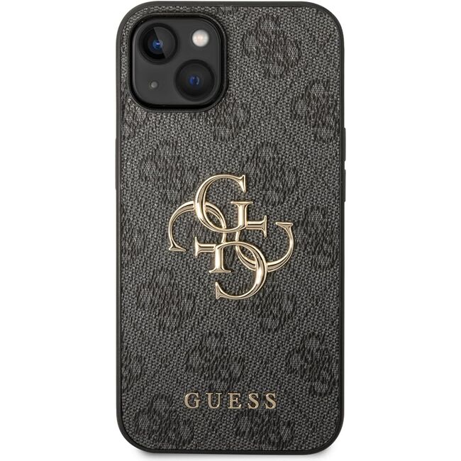 Husa pentru  iPhone 15 cu MagSafe Guess - Hardcase 4G Series - gri