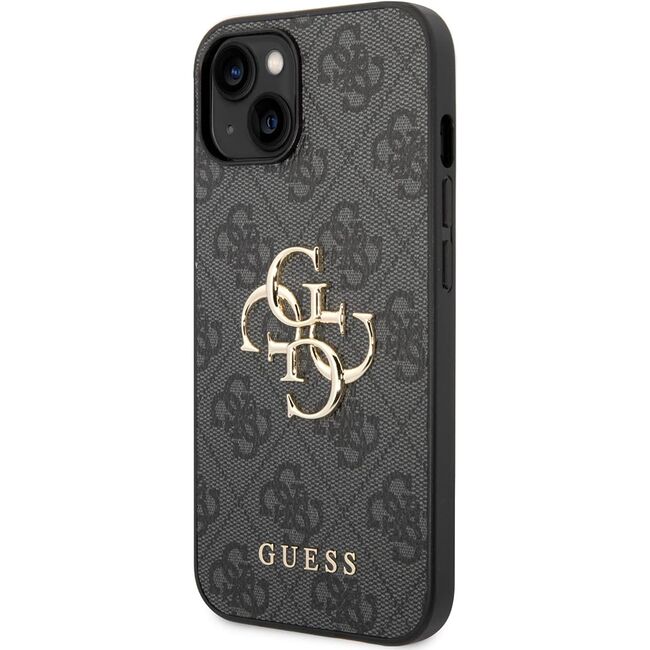 Husa pentru  iPhone 15 cu MagSafe Guess - Hardcase 4G Series - gri