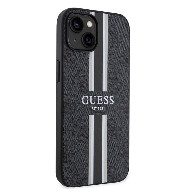 Husa pentru  iPhone 15 cu MagSafe Guess - Hardcase 4G Series - negru