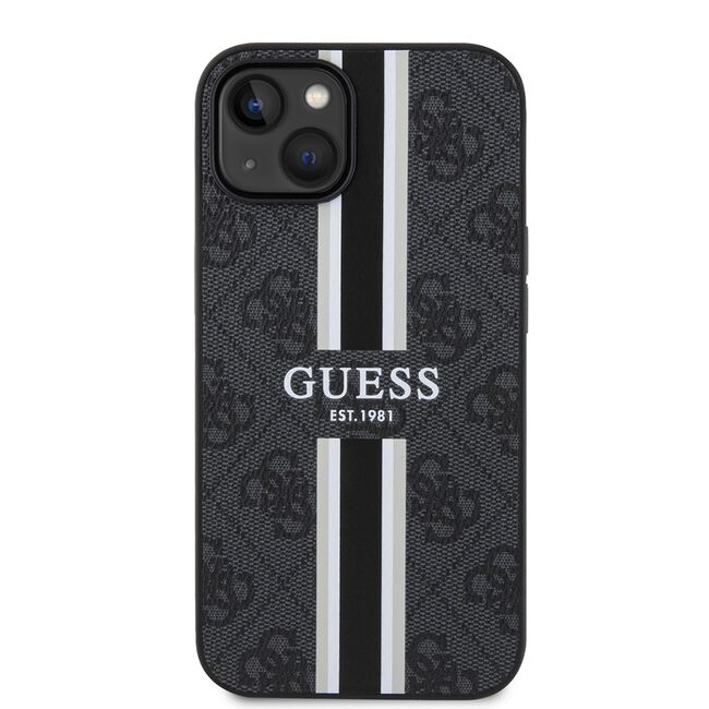Husa pentru  iPhone 15 cu MagSafe Guess - Hardcase 4G Series - negru