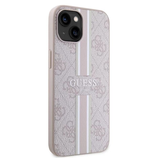 Husa pentru  iPhone 15 cu MagSafe Guess - Hardcase 4G Series - roz